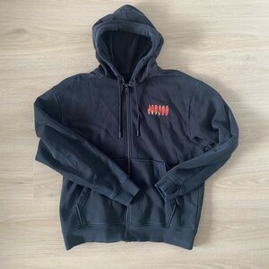 Mens Nike Jordan Black Hoodie with Red Logo Size M